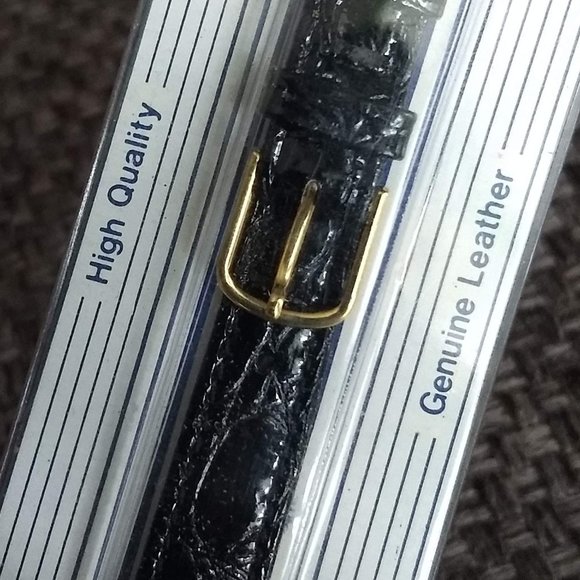 3/$25 ladies genuine leather black watch strap band NWT - Picture 2 of 4